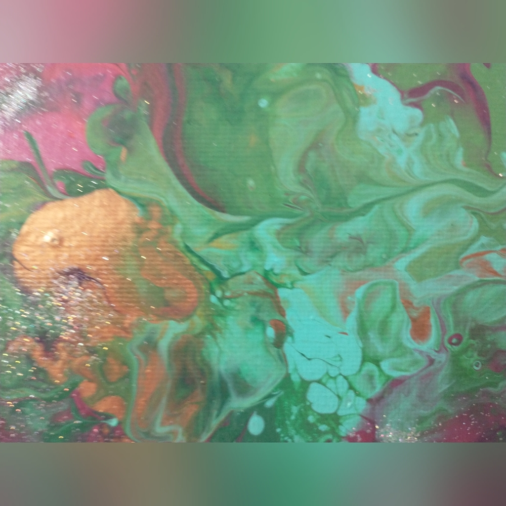 'Green Lei' DESIGNS BY SANDY, Acrylic Painting, Sealed, 9x12 - Picture 9 of 15